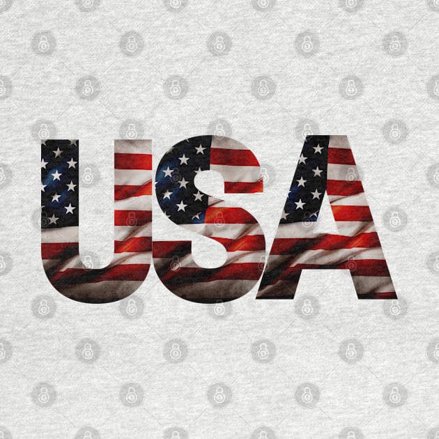 letter version of the usa flag by tubakubrashop